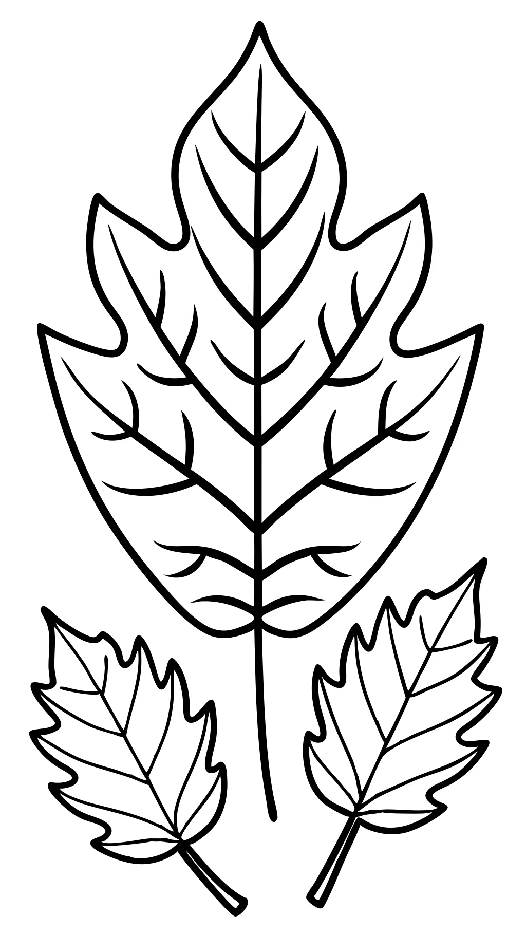 leaf coloring page printable